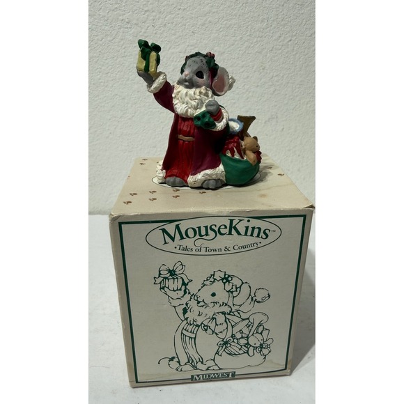 Midwest Of Cannon Falls Other - Midwest of Cannon Falls MouseKins Santa Mouse Gift Giver Figurine 12148-1